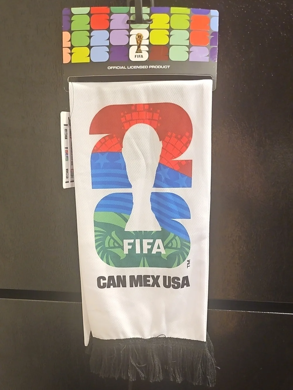 FIFA CAN MEX USA White Souvenir Scarf